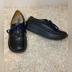 Alegria Black and Blue Loafers Slip-On Shoes